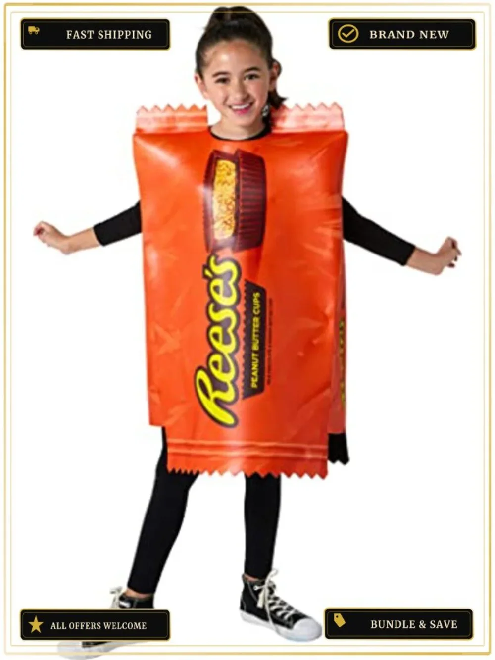 Hershey's Reese's Peanut Butter Cup Kids Costume Tabard One Size